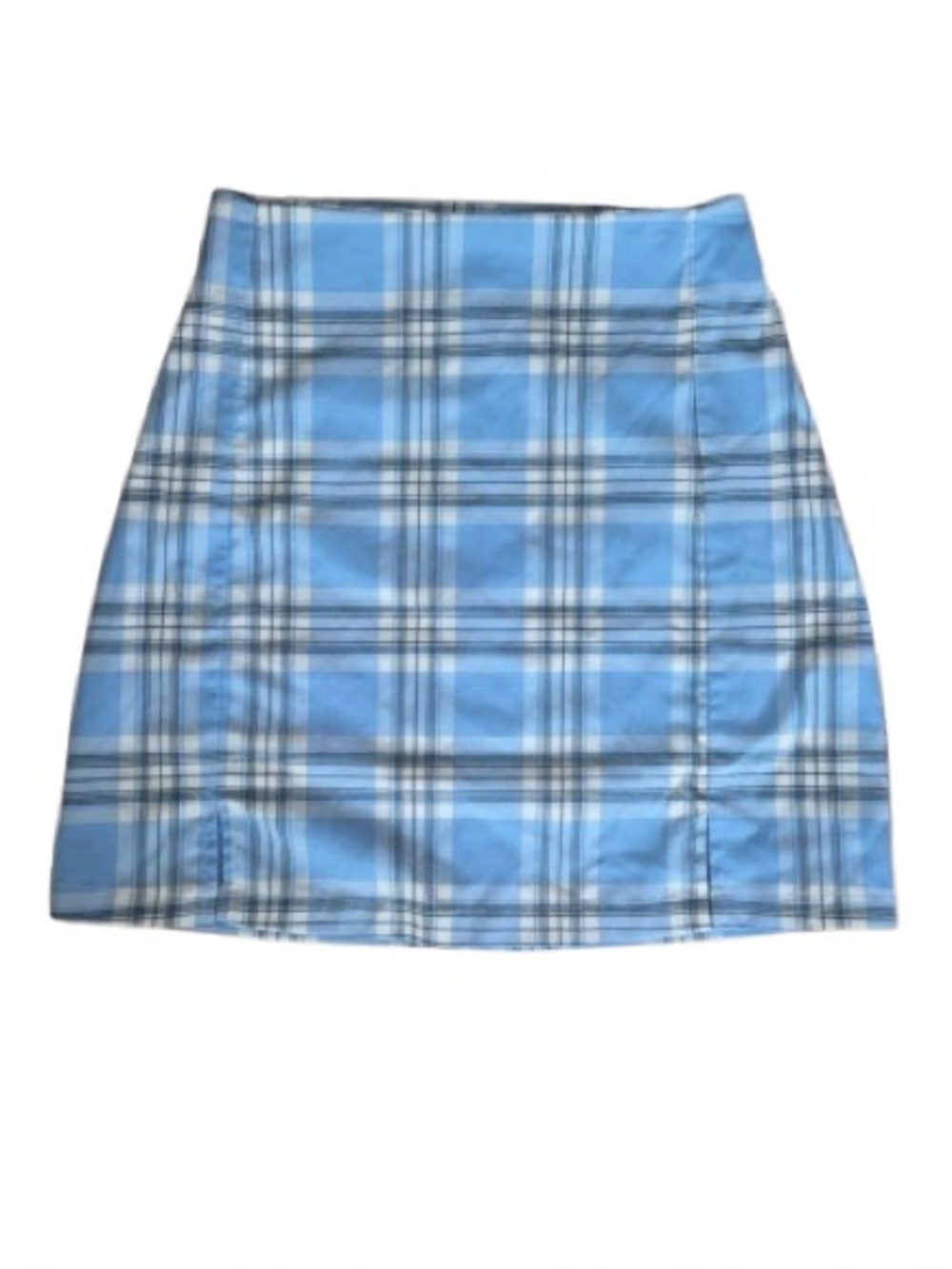 Brandy Melville Blue Plaid Mini Skirt